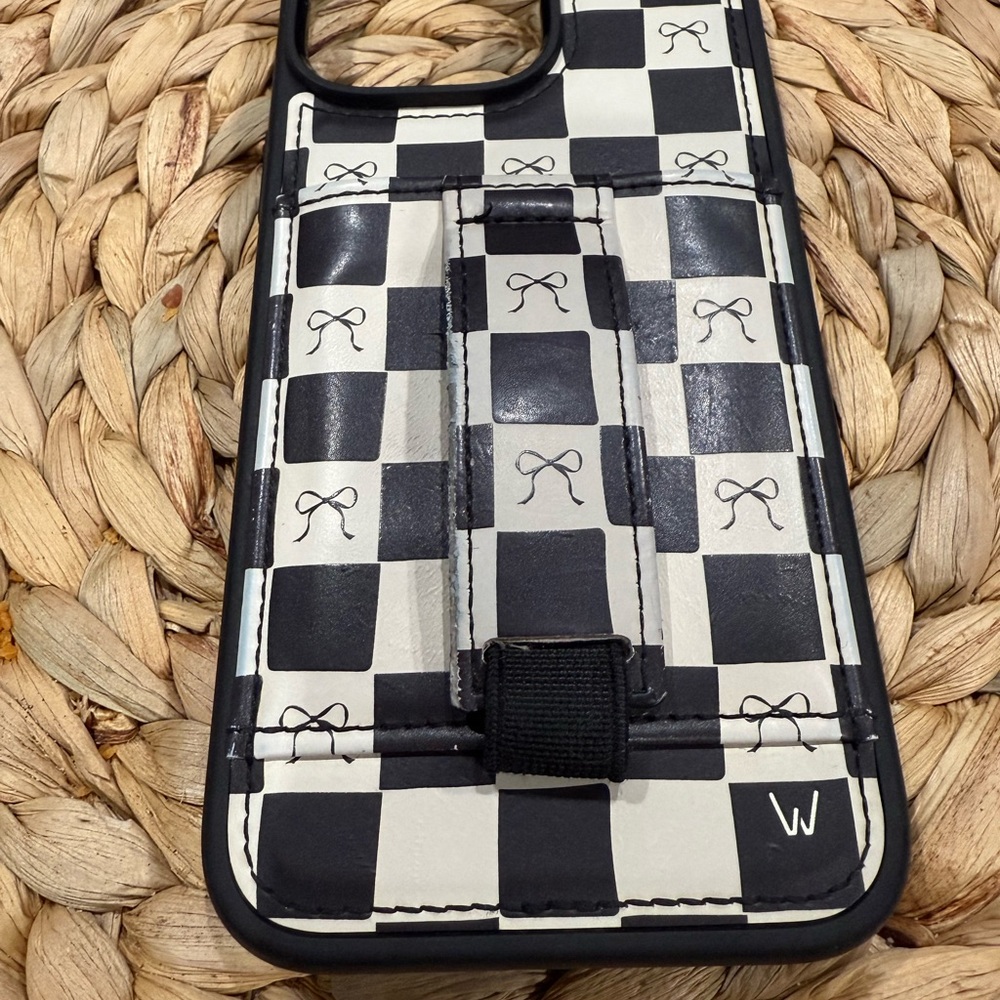 Stylish Black and White Checkered Phone Case IPhone 16 Pro Max